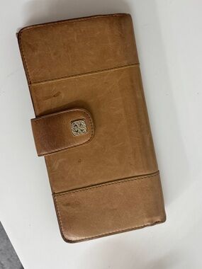 Brown vintage leather folder over wallet brown cardholder wallet